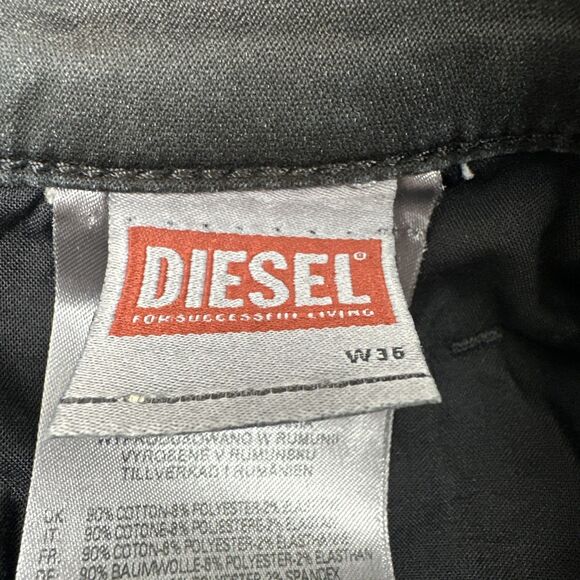 Diesel D-STRUKT Stretch Slim Straight Jeans Womens 36" Black Denim - Picture 5 of 10